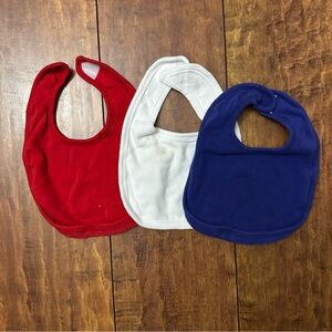 Colorful Baby Bib Set - Red, White, and Blue - 4th of July set
